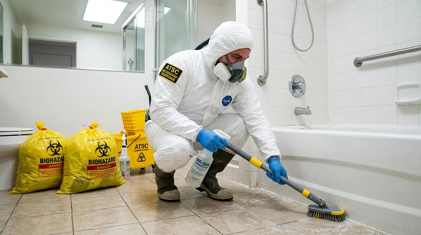 Decontamination equipment deployed for Blood Cleanup in San Bernardino